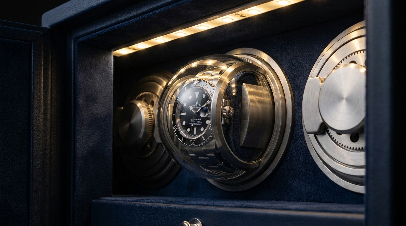 luxury watch winder safe interior