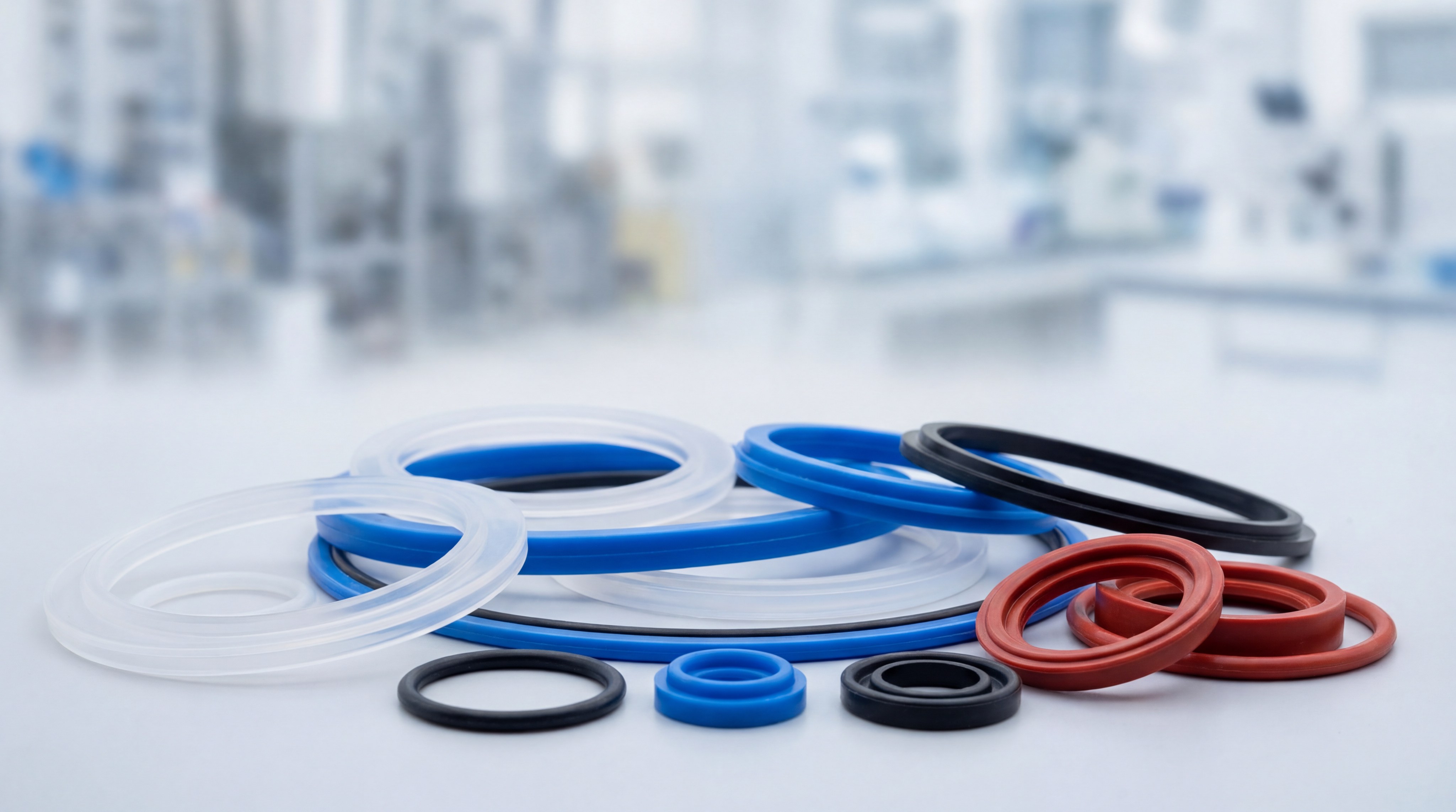 custom silicone gaskets seals product photography