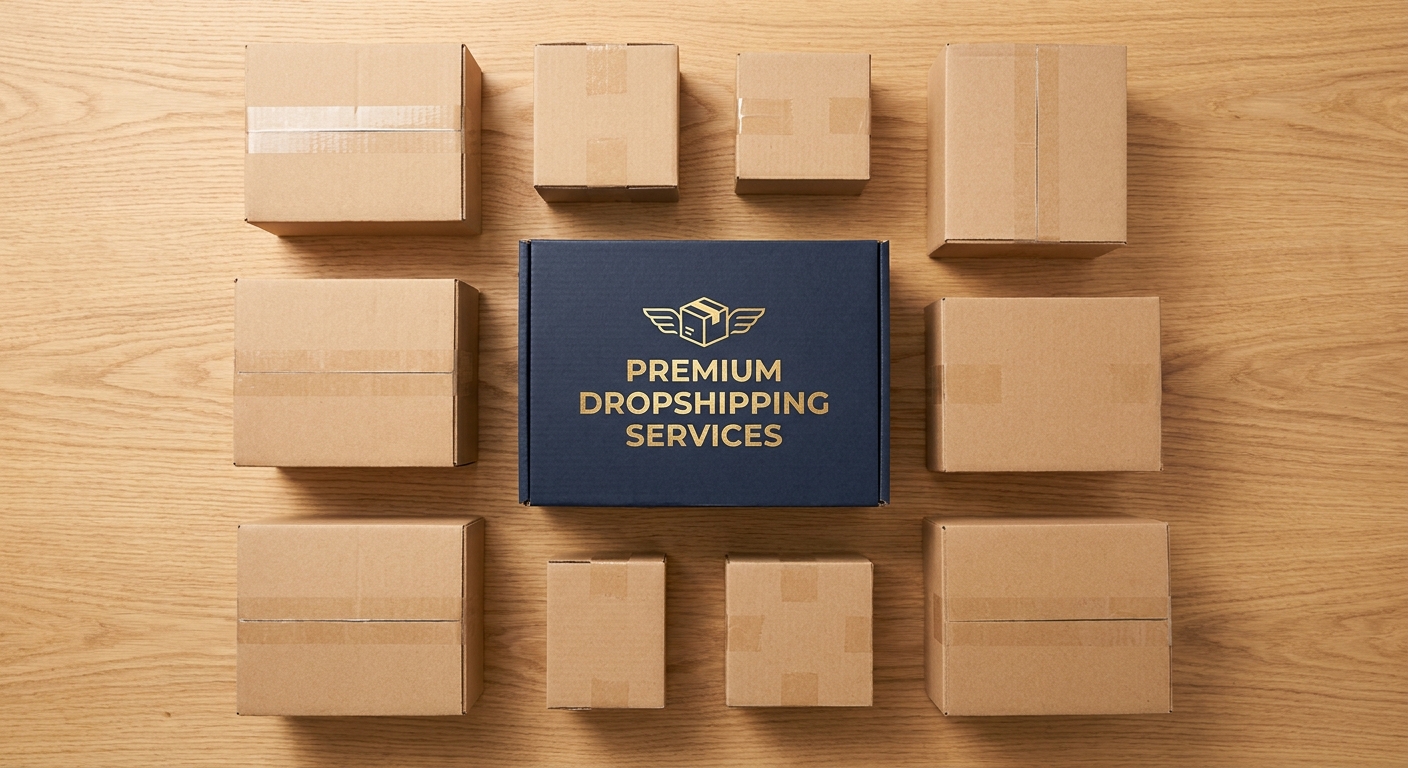 Premium Packaging Display Composition