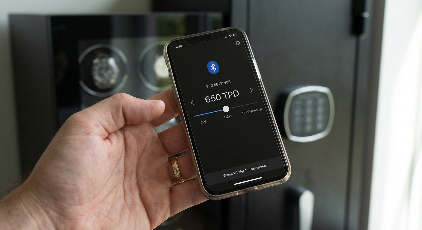 smartphone watch winder control app