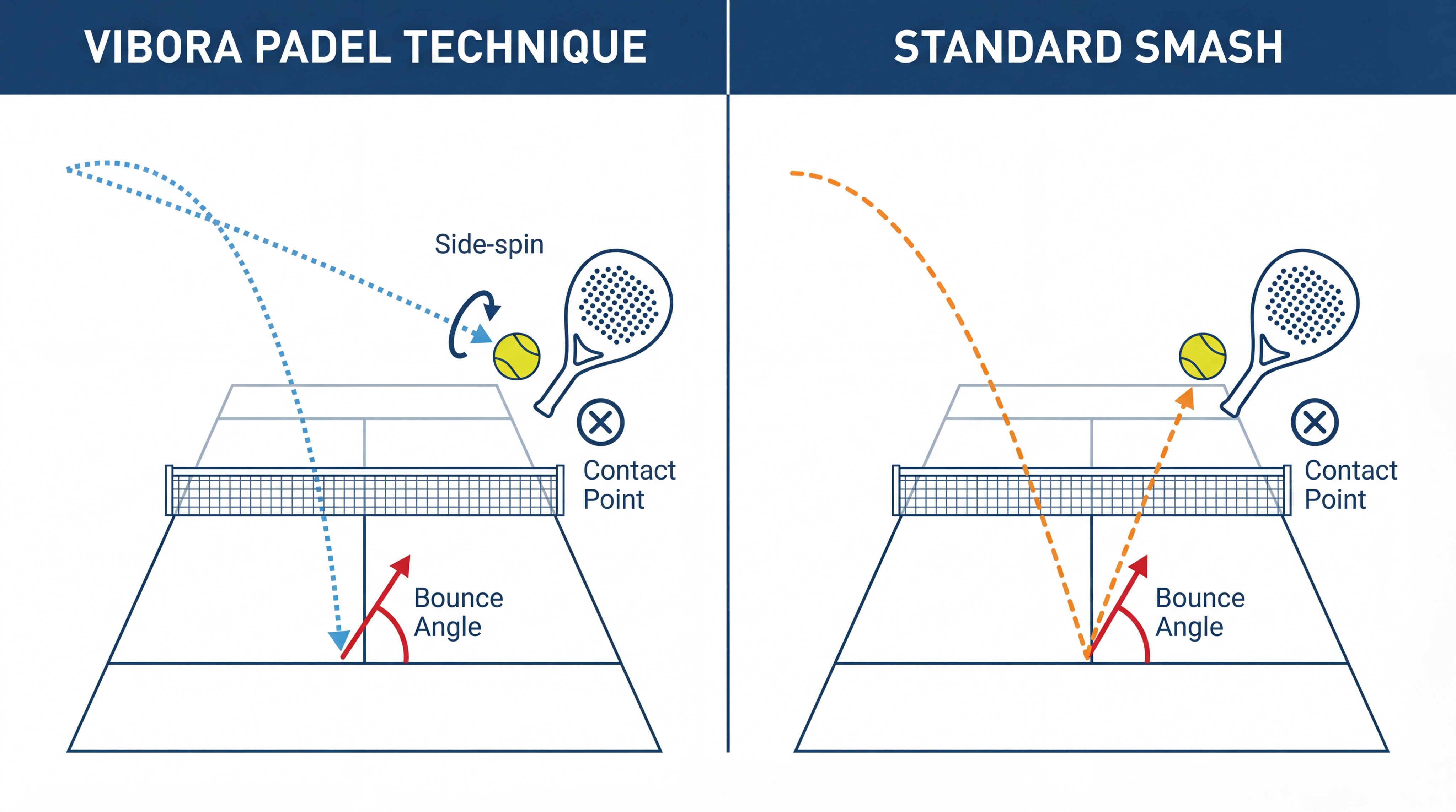 vibora padel technique comparison