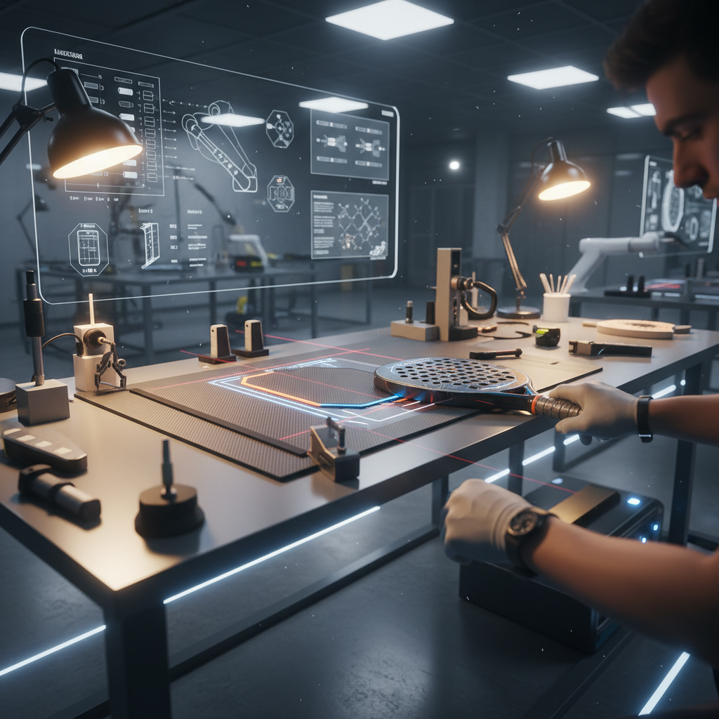 padel paddle assembly