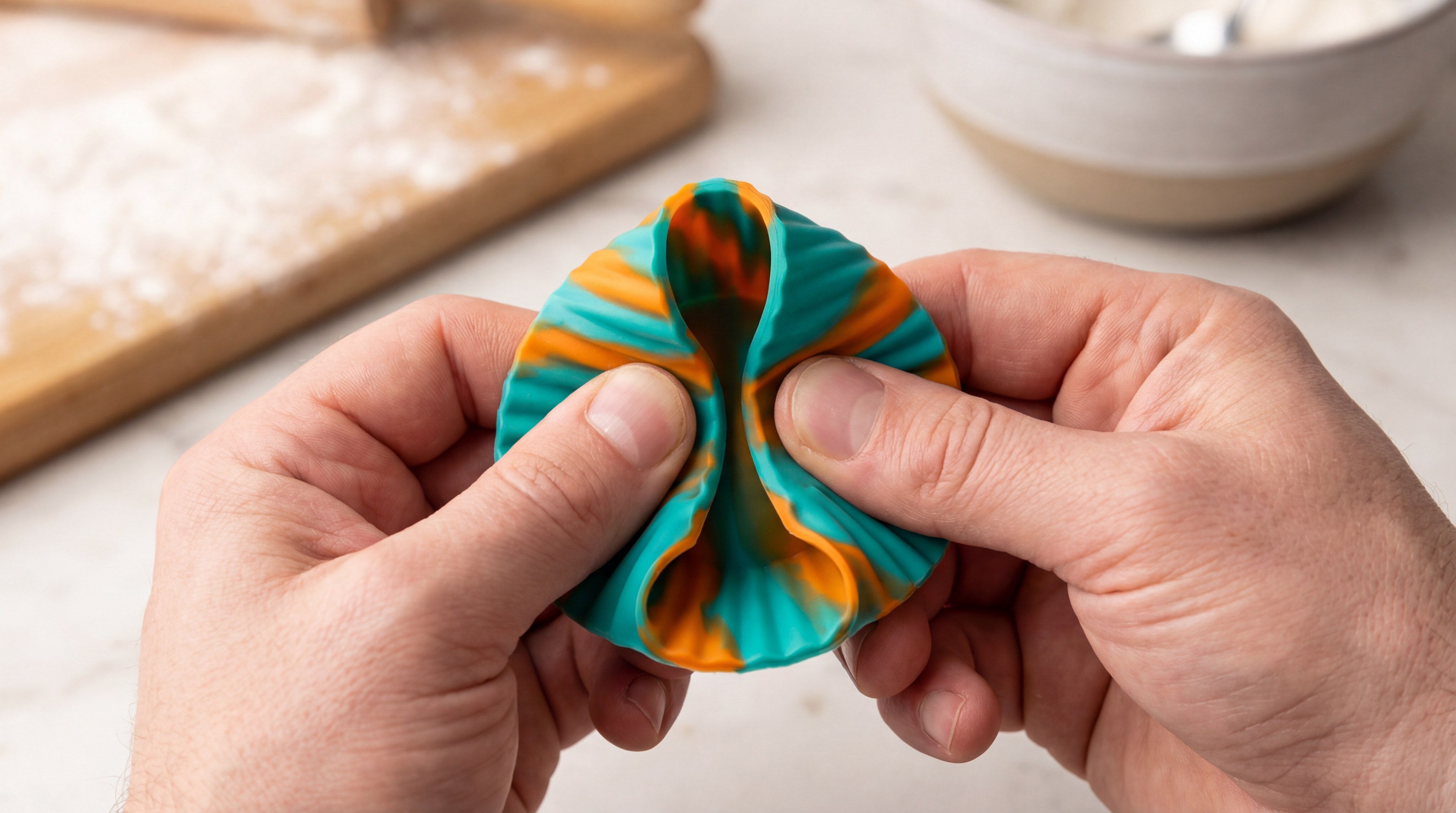 pinch test silicone muffin cup