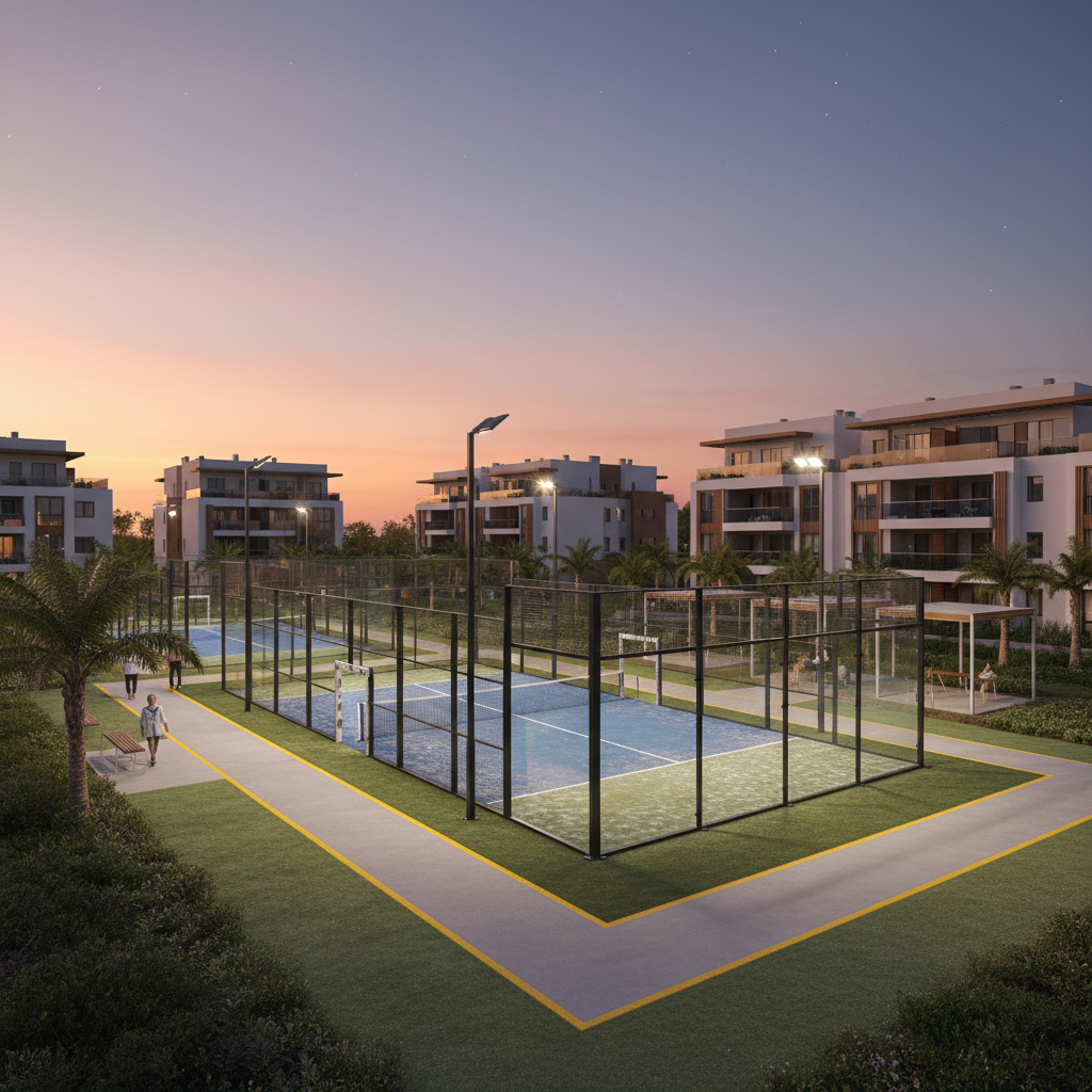 outdoor padel court visualization