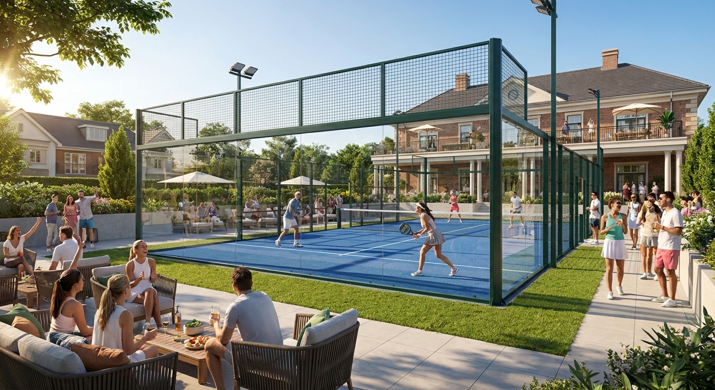 high end sports club padel match