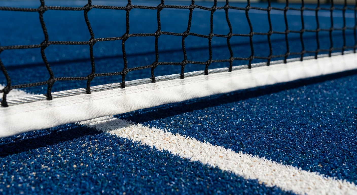 padel court net closeup