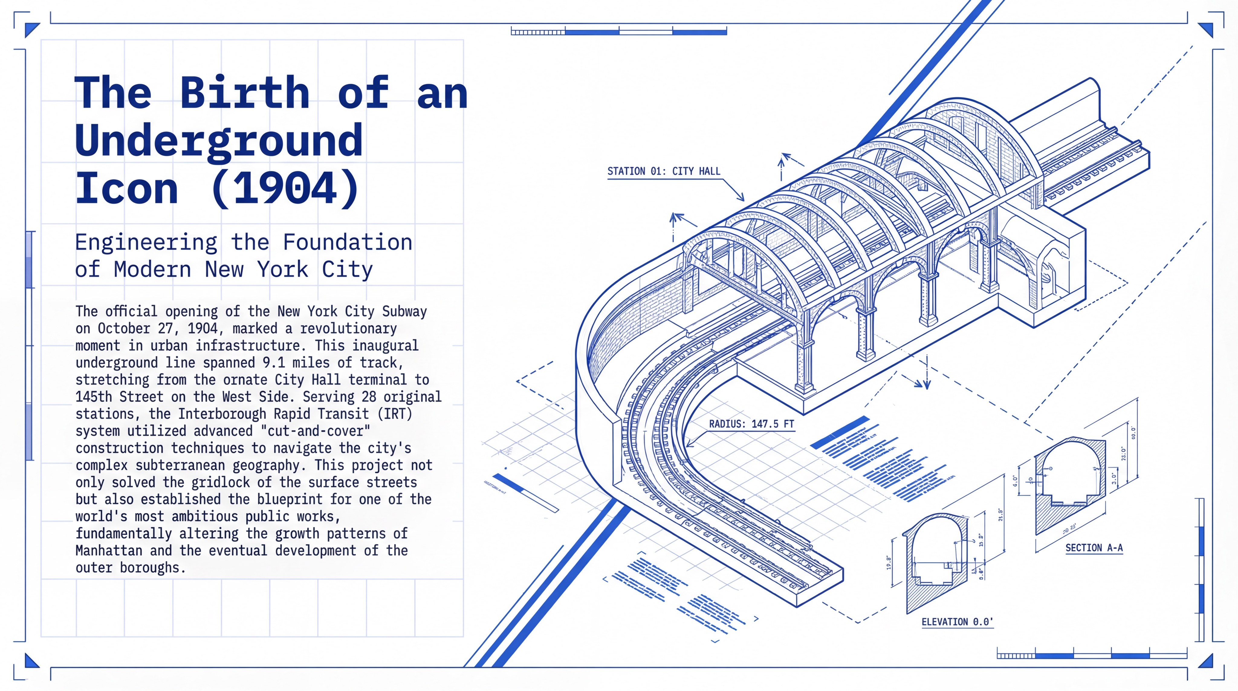 Blueprint-Style New York Subway
