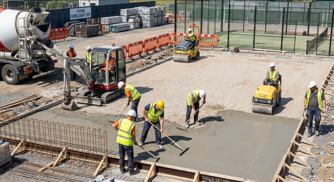 padel court construction foundation