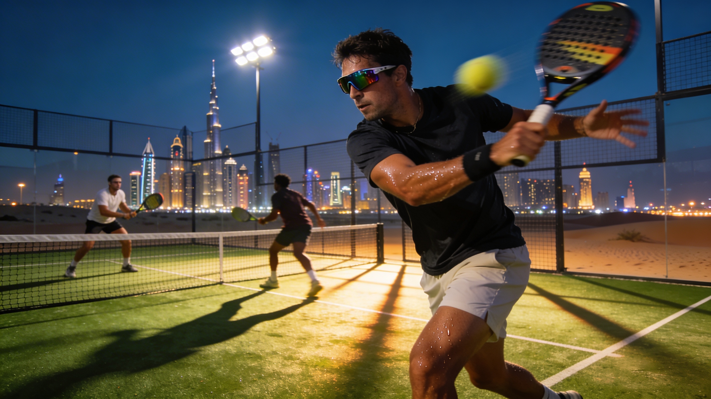 dubai padel match night