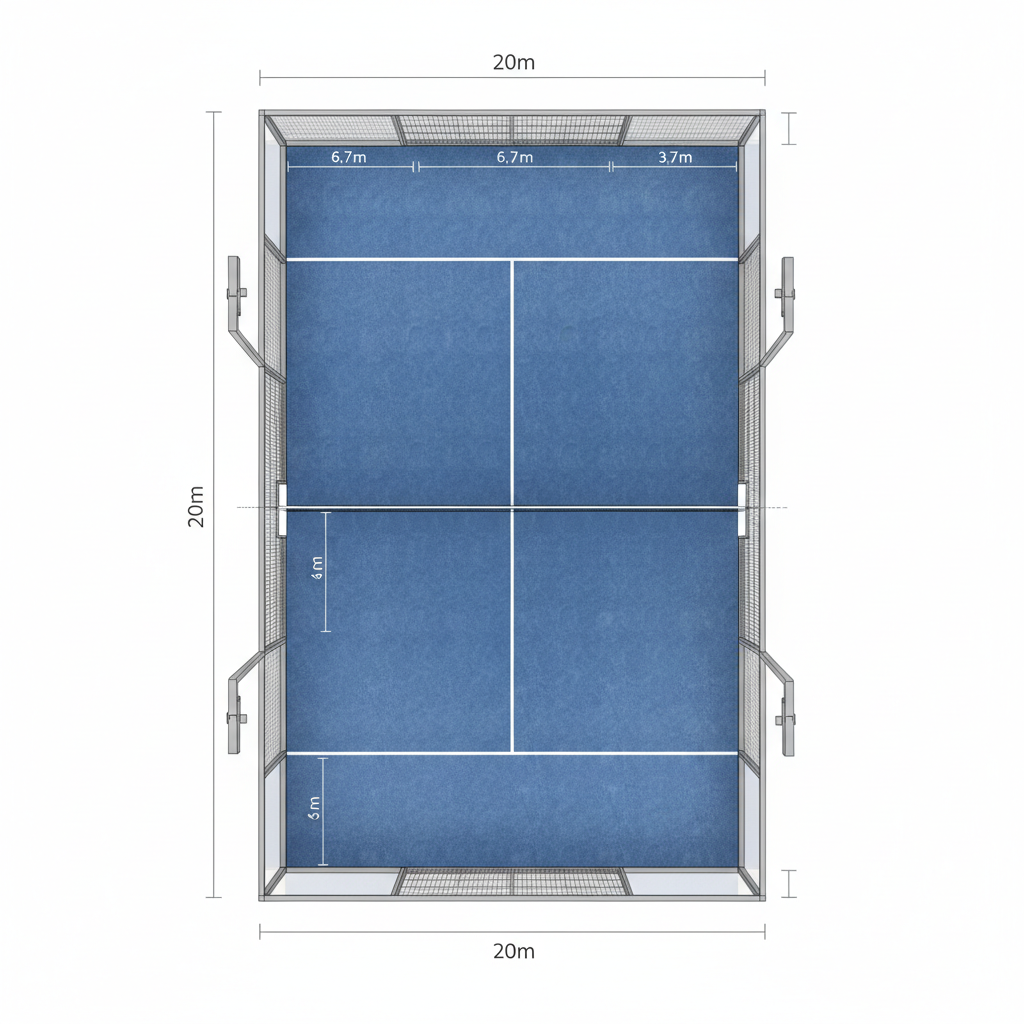 padel court diagram