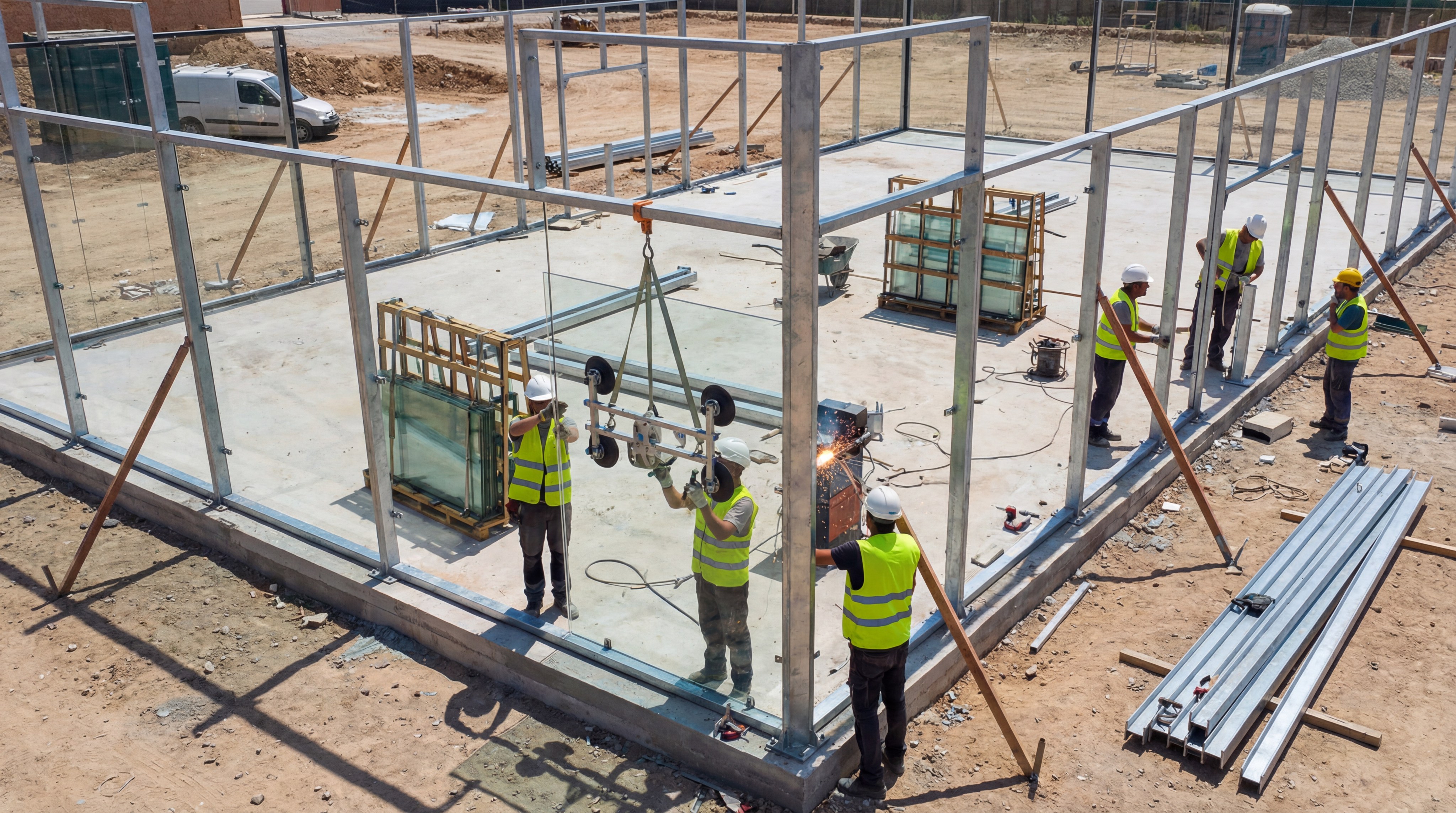 Padel court construction technical