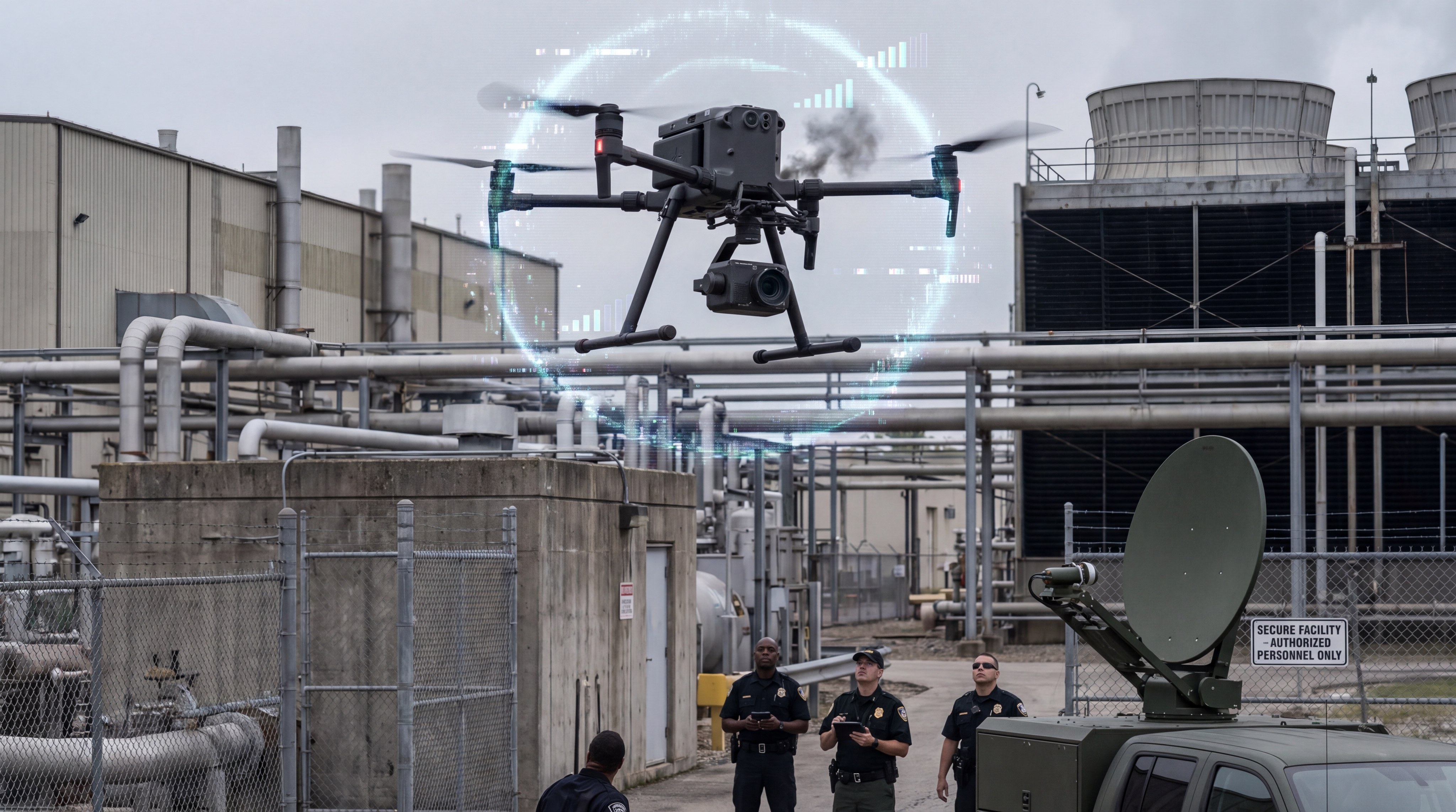 Drone signal interference visualization