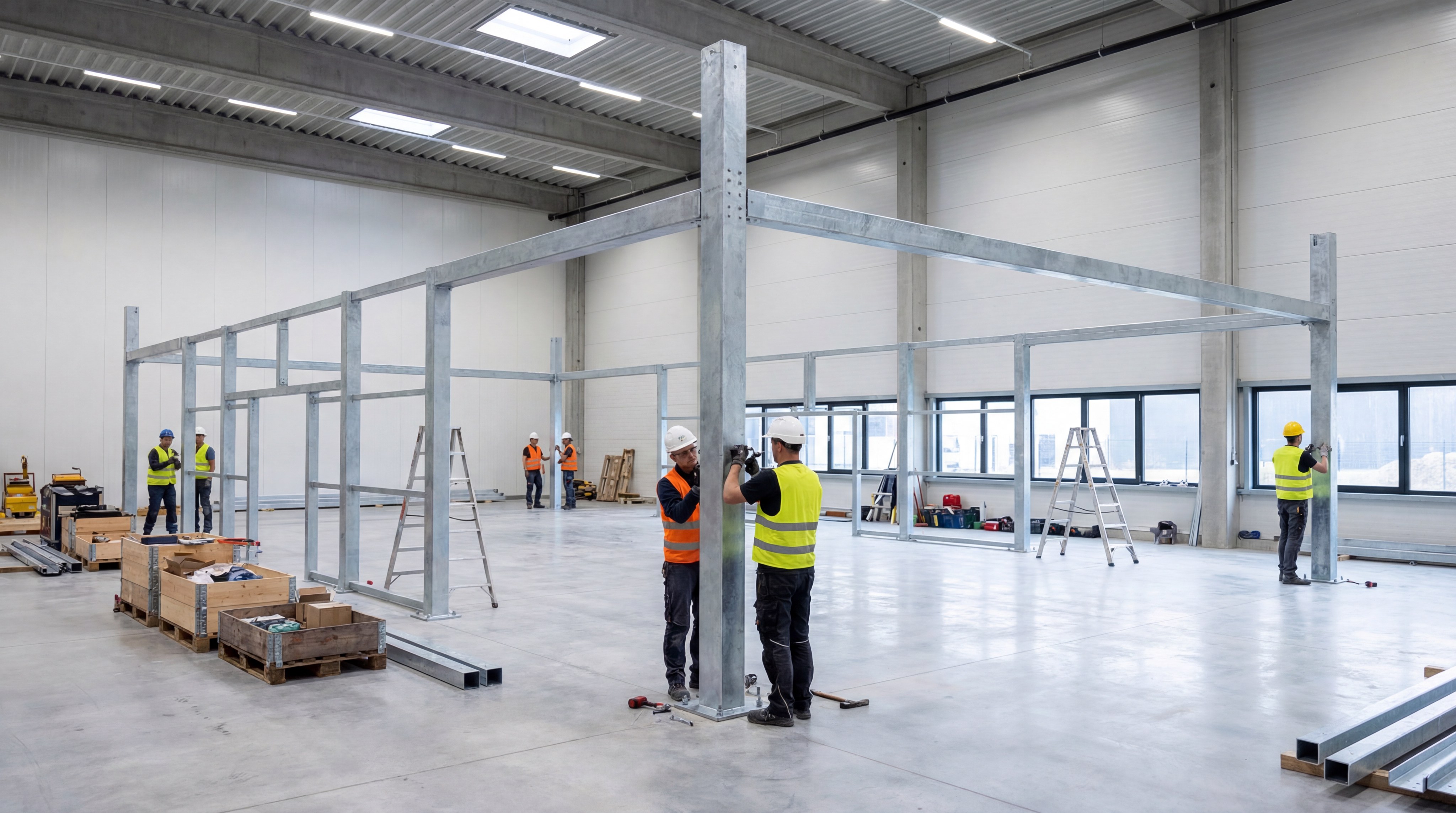 padel court assembly industrial